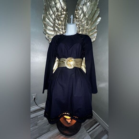 Derek Lam 10 Crosby-100% cotton Bell-Sleeve A-Line Dress w/ Lacing , size 8 - Picture 15 of 16